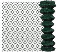 The Living Store Clôture grillagée acier 1,25x15 m vert