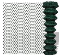 The Living Store Clôture grillagée acier 1,5x15 m vert