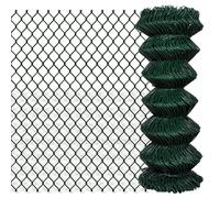 The Living Store Clôture grillagée acier 1x15 m vert
