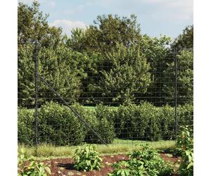 The Living Store Clôture grillagée Anthracite 1,4x25 m Acier galvanisé