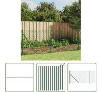 The Living Store Clôture grillagée avec bride de sol Vert 1x25 m
