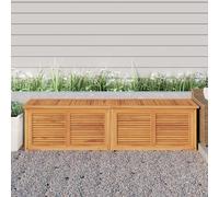 The Living Store coffre de jardin avec sac 200x50x53 cm teck massif