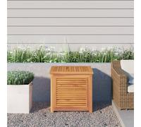 The Living Store Coffre de jardin avec sac 60x50x58 cm Bois massif Teck