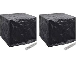 The Living Store Couvertures de réservoir d'eau 2 pcs. 8 oeillets 116x100x120 cm