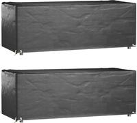The Living Store Couvertures pour meubles de jardin 2 pcs. 8 oeillets 192x82x65 cm Rectangulaire