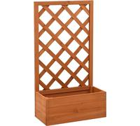 The Living Store Espalier de jardin avec jardinière Orange 50x25x90 cm Bois de sapin