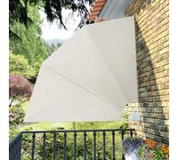 The Living Store Éventail de balcon pliable Crème 210×210 cm