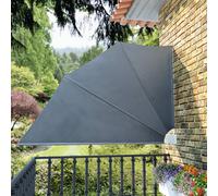 The Living Store Éventail de balcon pliable Gris 160×240 cm