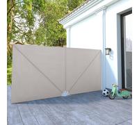 The Living Store Éventail latéral de terrasse pliable Crème 400×200 cm