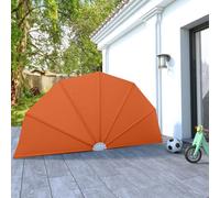 The Living Store Éventail latéral de terrasse pliable Terracotta-Rouge 160 cm