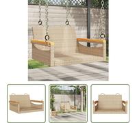 The Living Store Fauteuil suspendu Beige 63x62x40 cm Poly rotin