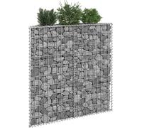 The Living Store Gabionen Hochbeet forme trapézoïdale Acier galvanisé 100x20x100 cm