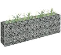 The Living Store Gabionen Plateau de jardin Acier galvanisé 180×30×60 cm