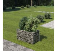 The Living Store Gabionen Plateau de jardin Acier galvanisé 90×50×50 cm