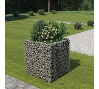 The Living Store Gabionen Plateau de jardin Acier galvanisé 90×90×100 cm