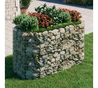 The Living Store Gabionen Plateau de jardin en fer galvanisé 200x100x100 cm