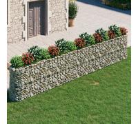 The Living Store Gabionen Plateau de jardin Fer galvanisé 540x50x100 cm