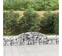 The Living Store Gabions avec arc surélevé 11 pcs. 300x50x40/60 cm Fer galvanisé