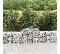 The Living Store Gabions avec arc surélevé 13 pcs. 200x50x60/80 cm Fer galvanisé