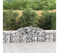 The Living Store Gabions avec arc surélevé 15 pcs. 300x50x60/80 cm Fer galvanisé