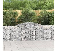 The Living Store Gabions avec arc surélevé 17 pcs. 300x30x80/100cm Fer galvanisé