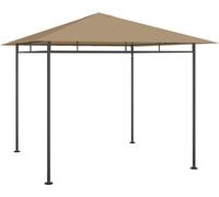 The Living Store Gazebo 3x3x2.7 m Taupe 180 g/m²