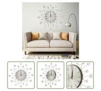 The Living Store Horloge murale Argentée 40 cm Métal
