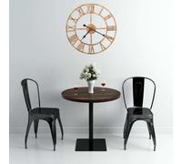 The Living Store Horloge murale en métal 40 cm Doré