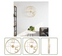 The Living Store Horloge murale Golden Ø50 cm Fer