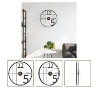 The Living Store Horloge murale Noir Ø50 cm Fer
