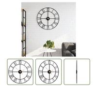 The Living Store Horloge murale Noir Ø50 cm Fer