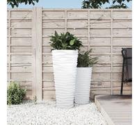 The Living Store Jardinière avec insert amovible Blanc 18/45 L PP