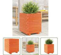 The Living Store Jardinière brun cire 40x40x49,5 cm Pin massif