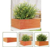 The Living Store Jardinière Marron Cire 60x60x23 cm Pin massif
