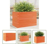 The Living Store Jardinière Marron Cire 70x40x46 cm Pin massif