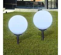 The Living Store Lampes d'allée 2 pcs. LED 30 cm avec piquet de terre