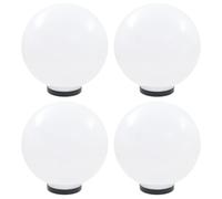 The Living Store Lampes de jardin à LED 4 pcs. Sphérique 30 cm PMMA