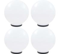 The Living Store Lampes LED de jardin 4 pcs. Sphérique 40 cm PMMA