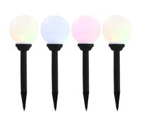 The Living Store Lampes solaires d'extérieur 4 pcs. LED Boule 15 cm RGB