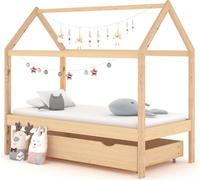 The Living Store Lit d'enfant avec tiroir en pin massif 80x160 cm