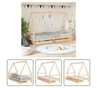 The Living Store Lit d'enfant avec tiroirs 90x190 cm pin massif