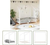 The Living Store Lit d'enfant blanc 80x160 cm pin massif