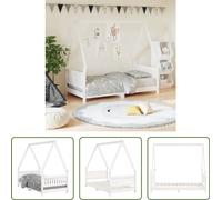 The Living Store Lit d'enfant blanc 80x160 cm pin massif