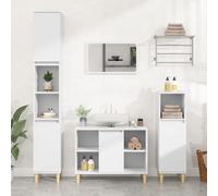 The Living Store Meuble sous-lavabo blanc 80x33x60 cm bois composite