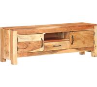 The Living Store Meuble TV 116x30x40 cm bois massif acacia