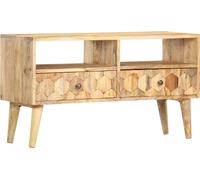 The Living Store Meuble TV 90 x 30 x 50 cm bois massif Mango