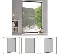 The Living Store Moustiquaire pour fenêtre Anthracite 80x120 cm