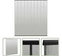 The Living Store Moustiquaire pour portes 10 pcs. Rideau filet Noir 240x240 cm