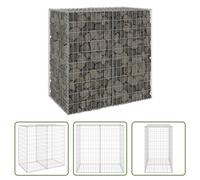 The Living Store Mur en gabion avec couverture Acier galvanisé 100x60x100 cm