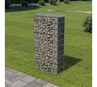 The Living Store Mur en gabion avec couverture Acier galvanisé 50×20×100 cm